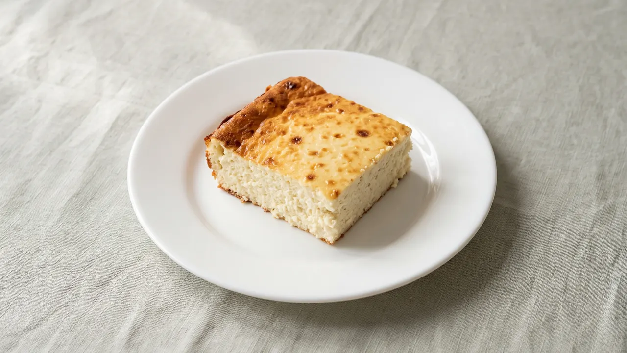 Farmer cheese casserole (zapikanka), the finished dish