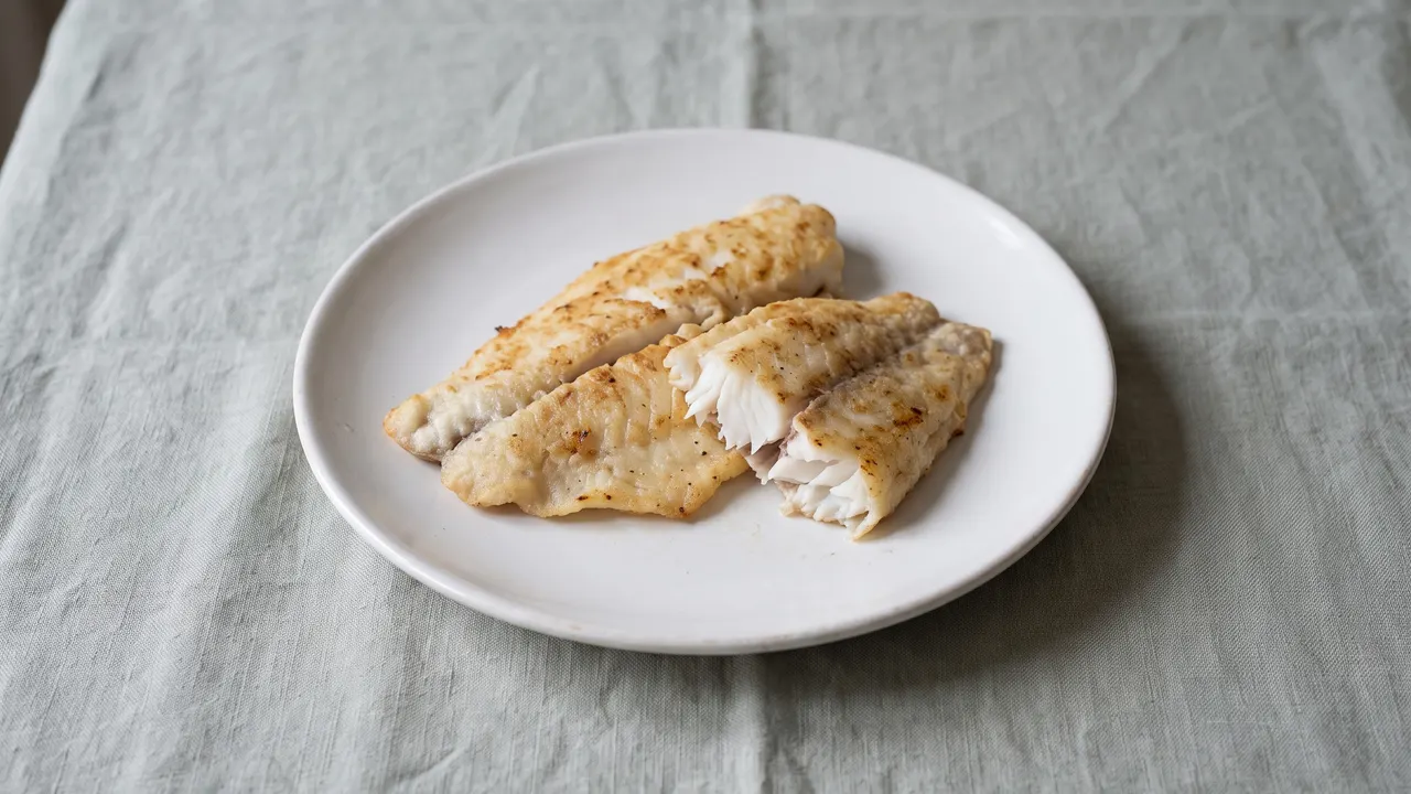 Pan-fried pollock, the finished dish