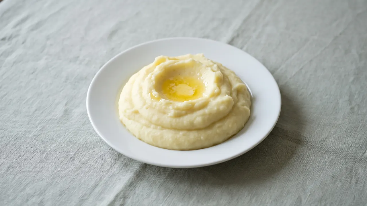 Mashed potatoes with milk and butter, the finished dish
