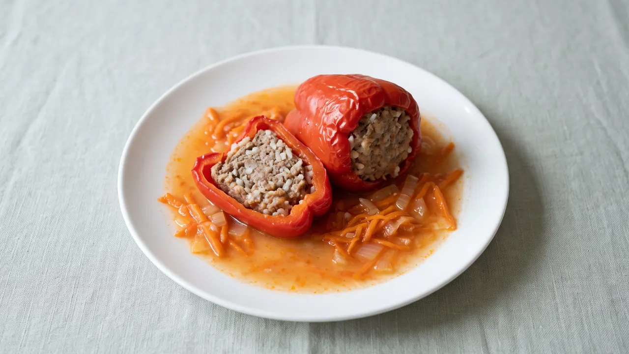 Stuffed peppers, the finished dish